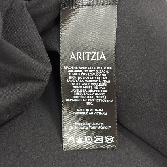 Aritzia Wilfred Cami Tank Top sz Large Black Adjustable Straps office career - Picture 10 of 12
